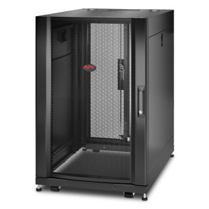 Bekalan Kuasa Terganggu NetShelter SX 18U Rak Pelayan 600mm x 1070mm dengan Sisi Hitam