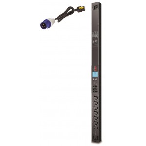 Bekalan Kuasa Terganggu PDU Rak 2G, Beralih, ZeroU, 16A, 230V, (7) C13 & (1) C19, Kabel IEC309