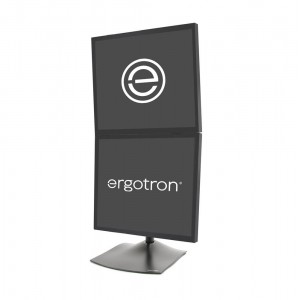 Ergotron DS100 Dual-Monitor Desk Stand Vertical Two-Monitor Mount (33-091-200)