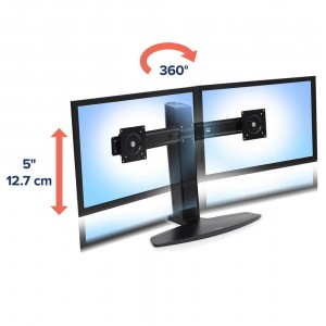 Ergotron Neo-Flex® Dual LCD Monitor Lift Stand Two-Monitor Mount (33-396-085)