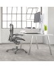Ergotron WorkFit-SR Dual Monitor Standing Desk Workstation (white) Sit-Stand Desk Attachment - Rear Clamp (33-407-062)