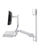 Ergotron SV Combo System with Worksurface & Pan Small CPU Holder (white) Keyboard & Monitor Mount Workstation (45-594-216)