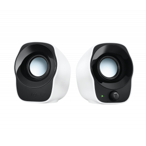 Logitech Z120 Compact PC Stereo Speakers, Computer/Smartphone/Tablet/Music Player - 980-000514 ( White / Black )
