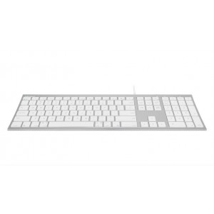 Macally Aluminum Ultra Slim USB-C Wired keyboard for Mac and PC (UCACEKEYA)