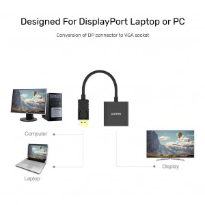 Unitek DisplayPort to VGA Adapter (Y-5118E)