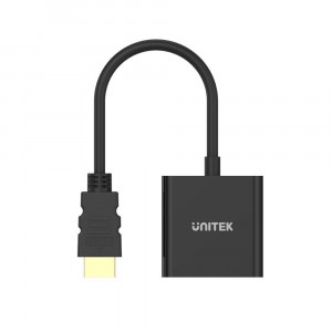 Unitek HDMI to VGA Adapter with 3.5mm for Stereo Audio (Y-6333)