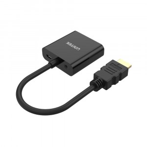 Unitek HDMI to VGA Adapter with 3.5mm for Stereo Audio (Y-6333)