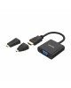 Unitek HDMI to VGA Adapter with 3.5mm for Stereo Audio plus Mini & Micro HDMI Adapter (Y-6355)