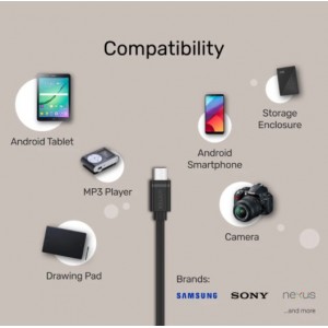 Unitek USB-C to Micro USB Charging Cable with Data USB 2.0 (Y-C473BK)