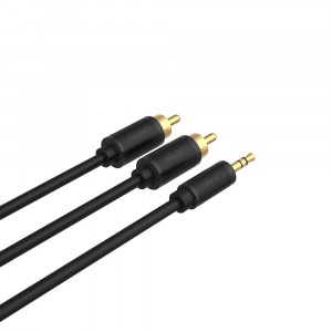 Unitek 3.5mm Plug to 2 RCA Audio Video Cable (Y-C938BK)