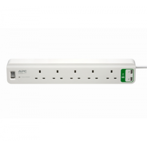 APC Essential SurgeArrest 5 outlets with 5V, 2.4A 2 port USB Charger 230V UK ( PM5U-UK )