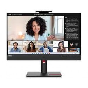 Lenovo ThinkVision T24v-30 23.8" Full HD Monitor 75Hz HDMI DP VGA IR Camera Raven Black 3Y Warranty