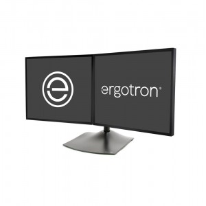 Ergotron DS100 Dual-Monitor Desk Stand Horizontal Two-Monitor Mount (33-322-200)