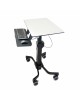 Ergotron WorkFit-S Single LD Workstation with Worksurface (black) Standing Desk Attachment - Front Clamp (33-350-200)