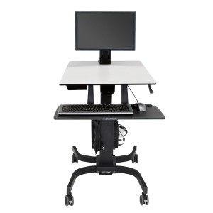Ergotron WorkFit-C Single LD Sit-Stand Workstation Office Mobile Desk (24-215-085)