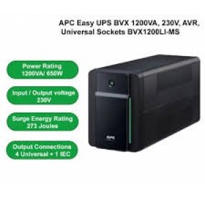 Bekalan Kuasa Terganggu APC Easy UPS 1200VA, 230V, AVR, Soket Universal - Jaminan Pembaikan atau Penggantian 2 Tahun