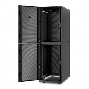 Bekalan Kuasa Terganggu NetShelter SX Colocation 2 x 20U 600mm Lebar x 1070mm Dalam Dengan Sisi Hitam