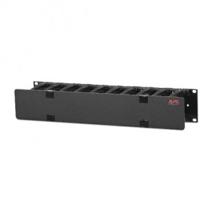 APC Pengurus Kabel Mendatar, 2U x 4" Dalam, Sisi Tunggal dengan Penutup (AR8600A)