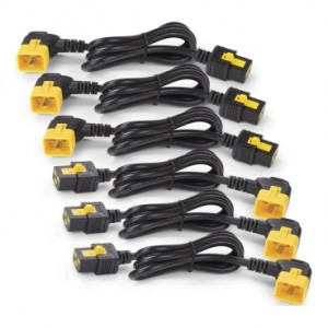  Kit Kabel Kuasa (6 pcs), Mengunci, C19 ke C20 (90 Darjah), 1.2m