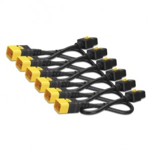 Kit Kabel Kuasa (6 pcs), Mengunci, C19 ke C20, 0.6m