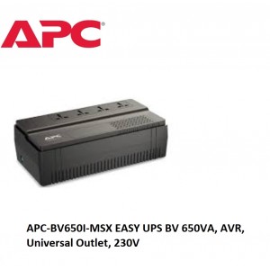 Bekalan Kuasa Terganggu APC Easy UPS BV 650VA, AVR, Soket Universal, 230V - Jaminan Pembaikan atau Penggantian 2 Tahun