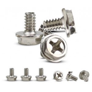 SCREW FOR COMPUTER / LAPTOP #6-32 *B M3.5 *B COMMON USE - BLACK ZINK / Nickel Plated-Silver image