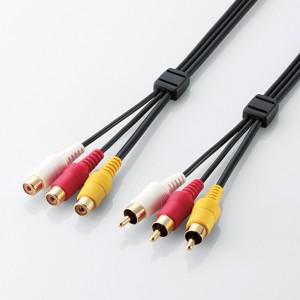 Elecom AV Pin Plug x3-HiFi Pin Jack x3  AudioCable  1.5M - ( AV-WRYE )