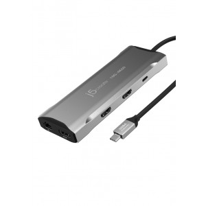 j5 create 4K60 Elite USB-C® Triple-Monitor 10Gbps Mini Dock Aluminum (Space Grey) 2 YW - JCD397 image