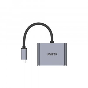 Unitek 4K 60Hz USB-C to HDMI 2.0 and VGA Adapter with MST Dual Monitor (V1126A) image