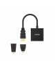 Unitek HDMI to VGA Adapter with 3.5mm for Stereo Audio plus Mini & Micro HDMI Adapter (Y-6355) image