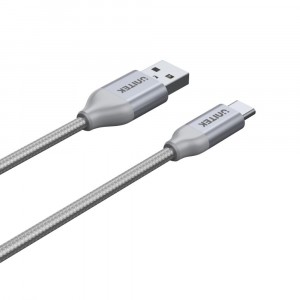 Unitek USB 2.0 to USB-C Charging Cable Silver Edition (Y-C4025ASL) image