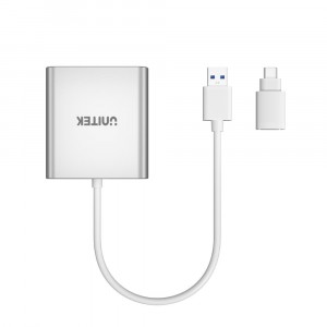 Unitek USB 3.0 3-Port Memory Card Reader with USB Type-C Adaptor (Y-9313D) image