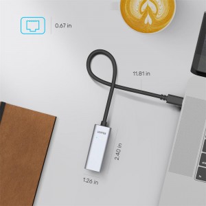 Showing image for Unitek USB 3.1 Type-C Aluminium Gigabit Ethernet Adapter (Y-3465) Unitek USB 3.1 Type-C Aluminium Gigabit Ethernet Adapter (Y-3465) image