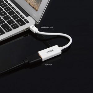 Showing image for Unitek 4K 30Hz Mini DisplayPort to HDMI 1.4 Adapter (Y-6331) Unitek 4K 30Hz Mini DisplayPort to HDMI 1.4 Adapter (Y-6331) image