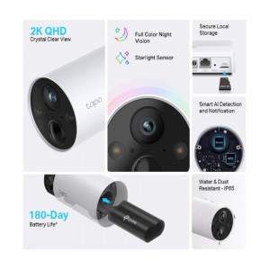 TP-Link Tapo C420S2 Smart Wire-Free Security Camera System, 2-Camera System image