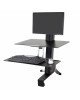 Ergotron WorkFit-S Single LD Workstation with Worksurface (black) Standing Desk Attachment - Front Clamp (33-350-200) image