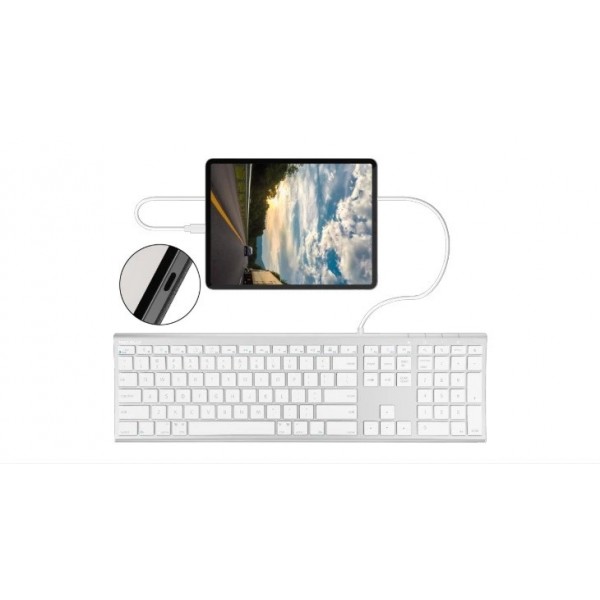 Macally Aluminum Ultra Slim Usb C Wired Keyboard For Mac And Pc Ucacekeya Computaas Sdn Bhd