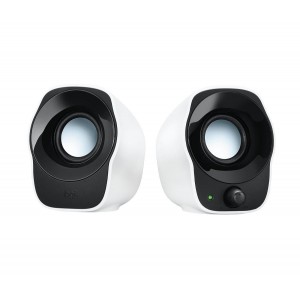 Logitech Z120 Compact PC Stereo Speakers, Computer/Smartphone/Tablet/Music Player - 980-000514 ( White / Black )