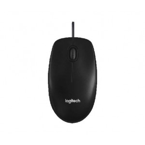 Logitech M100r Wired USB Mouse, 3-Buttons, Ambidextrous PC / Mac / Laptop - 910-005005 ( Dark Black )