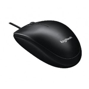 Logitech M100r Wired USB Mouse, 3-Buttons, Ambidextrous PC / Mac / Laptop - 910-005005 ( Dark Black )