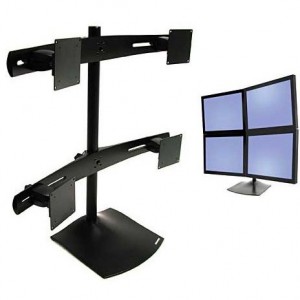 Ergotron DS100 Quad-Monitor Desk Stand Four-Monitor Mount (33-324-200)