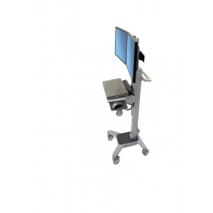 Ergotron WorkFit-C Dual Sit-Stand Workstation Office Mobile Desk (24-214-085)