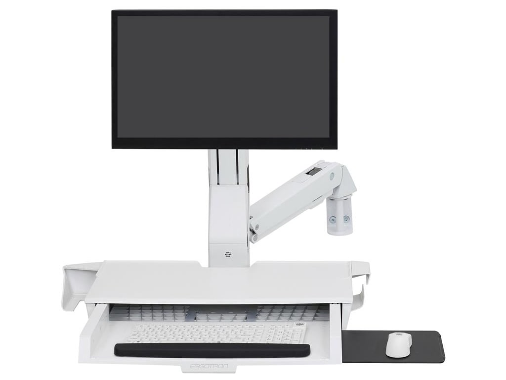 Ergotron SV Combo Arm with Worksurface & Pan (white) Keyboard