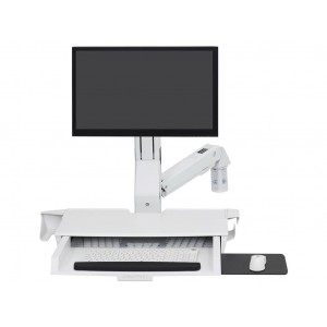 Ergotron SV Combo Arm with Worksurface & Pan (white) Keyboard & Monitor Mount Workstation (45-583-216) image
