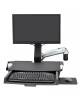 Ergotron SV Combo System with Worksurface & Pan Small CPU Holder (aluminum) Keyboard & Monitor Mount Workstation (45-594-026) image