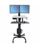 Ergotron WorkFit-C Dual Sit-Stand Workstation Office Mobile Desk (24-214-085) image