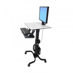 Ergotron WorkFit-C, Single HD Sit-Stand Workstation For Heavy Display 16–28 lbs monitor (24-216-085) image