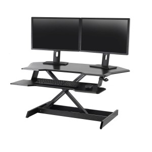 Ergotron WorkFit® Corner Standing Desk Converter Sit-Stand Desk Workstation (33-468-921) image
