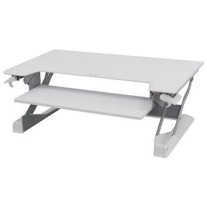 Ergotron WorkFit-TL Standing Desk Workstation (white) Sit-Stand Desk Converter - Large Surface (33-406-062)