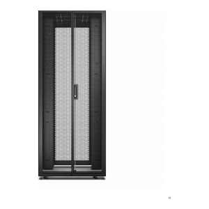 Rak Mudah 800mm/48U/1100mm, dengan Bumbung, Panel Sisi, Roda, Kaki, dan 4 Braket, Tanpa Dasar, Hitam
